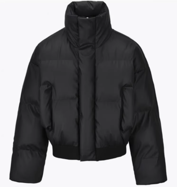Premium cotton jacket with stand-up collar