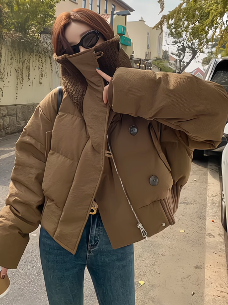 cropped cotton jacket