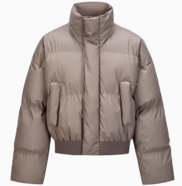 Premium cotton jacket with stand-up collar